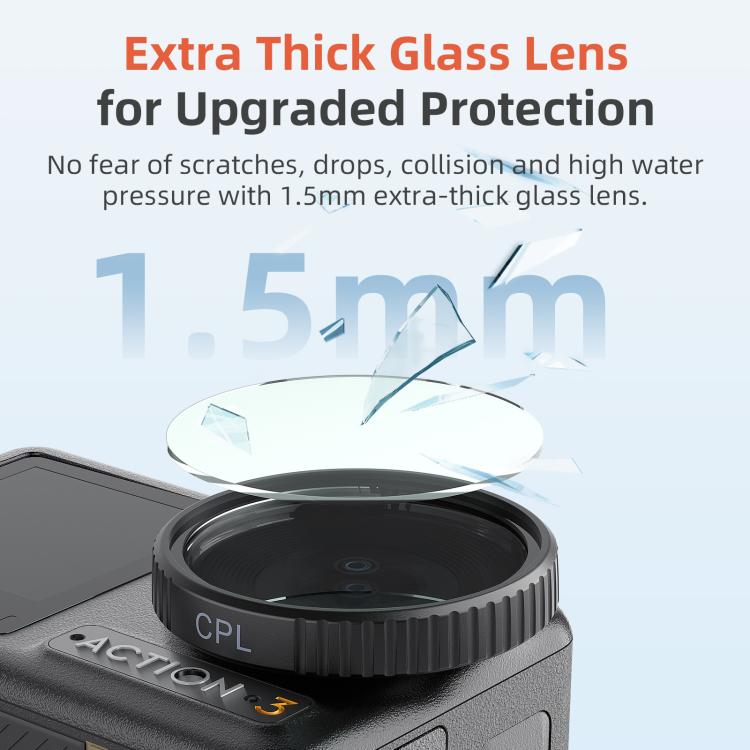 aMagisn Filter For DJI Action 5 Pro / 4 / 3, CPL, ND8+16+32+64, ND8+16+32+CPL