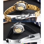 Dulunwe 6055A 30m Waterproof Tiger-pattern Dial Automatic Mechanical Watch
