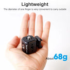 XILETU Tripod Screw Hole Adapter with Cold Shoe 3/8 inch 1/4 inch Thread Holes ARRI Positioning Hole, XDS-12