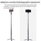 XILETU 19-73cm 5-section Telescopic Stabilizer Extension Rod Phone Camera Selfie Stick