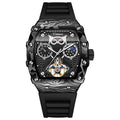 Dulunwe 6039C 30m Waterproof Barrel-shaped Hollow Luminous Automatic Mechanical Watch