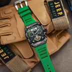 Dulunwe 6039C 30m Waterproof Barrel-shaped Hollow Luminous Automatic Mechanical Watch