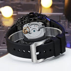 Dulunwe 6039C 30m Waterproof Barrel-shaped Hollow Luminous Automatic Mechanical Watch