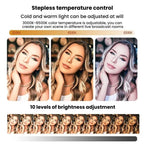 Live Streaming Fill Light LED Photography Lamp Mobile Phone Eye Protection Soft Light Selfie Lamp, 8inch（Black）, 10inch（Black）, 10inch（White）, 12inch（Black）