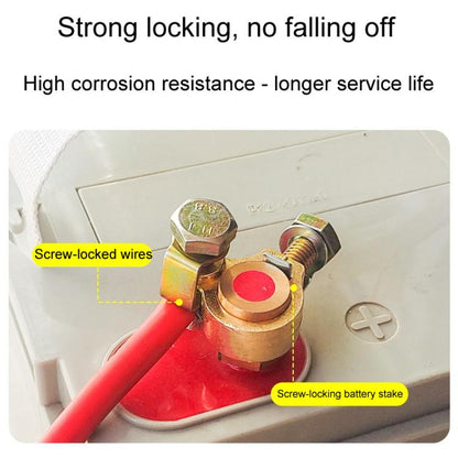 Thickened Copper Battery Clip Automotive Battery Stake Multi-Function Connector, 1pair