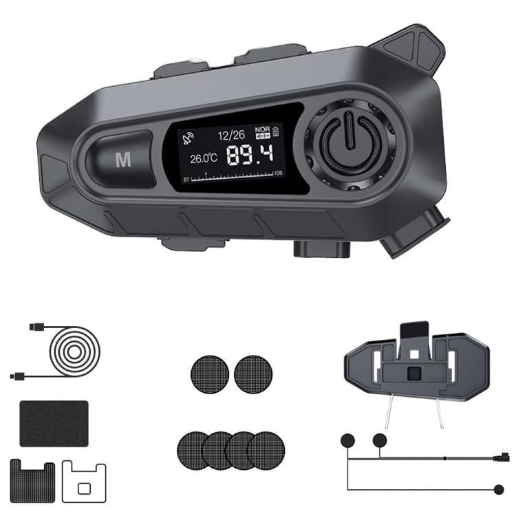 A1 IP67 Waterproof Motorcycle Helmet Noise Reduction Bluetooth Headset, Soft Mic, Hard Mic, Soft and Hard Mics