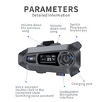 A1 IP67 Waterproof Motorcycle Helmet Noise Reduction Bluetooth Headset, Soft Mic, Hard Mic, Soft and Hard Mics