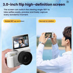 W1 5K HD Digital Camera 75MP 18X Digital Zoom WiFi Video Recorder With Flip Screen, W1 Black, W1 White