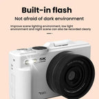 W1 5K HD Digital Camera 75MP 18X Digital Zoom WiFi Video Recorder With Flip Screen, W1 Black, W1 White