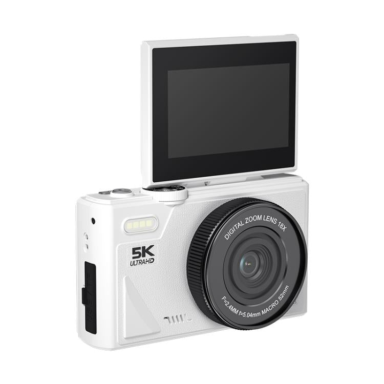 W1 5K HD Digital Camera 75MP 18X Digital Zoom WiFi Video Recorder With Flip Screen, W1 Black, W1 White