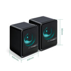 T-WOLF S3 USB/3.5mm Desktop Speakers For Phone / PC / Laptop Dual Diaphragm Subwoofer Sound System, S3
