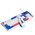 T-WOLF  TF610 USB-C/Type-C Wired 98 Keys Keyboard and Mouse Combo Dual-Tone Keycaps Gaming Set