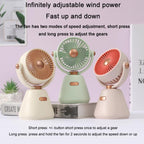 Desktop 100-speed Mini Student Bedroom Fan Portable USB Rechargeable Desktop Small Fan