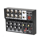 8 Channel Audio Mixer Console Stage Mixer Professional Digital Reverberator Effects Karaoke Live Equipment, Q48