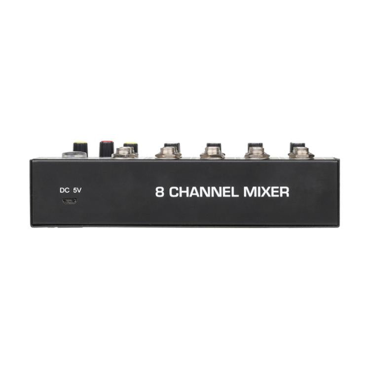 8 Channel Audio Mixer Console Stage Mixer Professional Digital Reverberator Effects Karaoke Live Equipment, Q48