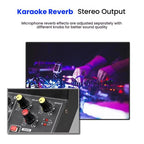 8 Channel Audio Mixer Console Stage Mixer Professional Digital Reverberator Effects Karaoke Live Equipment, Q48