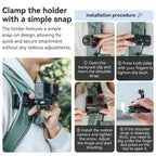 aMagisn 360-degree Rotation Ball Head Backpack Clip for Camera & Smartphone, Rotation Ball