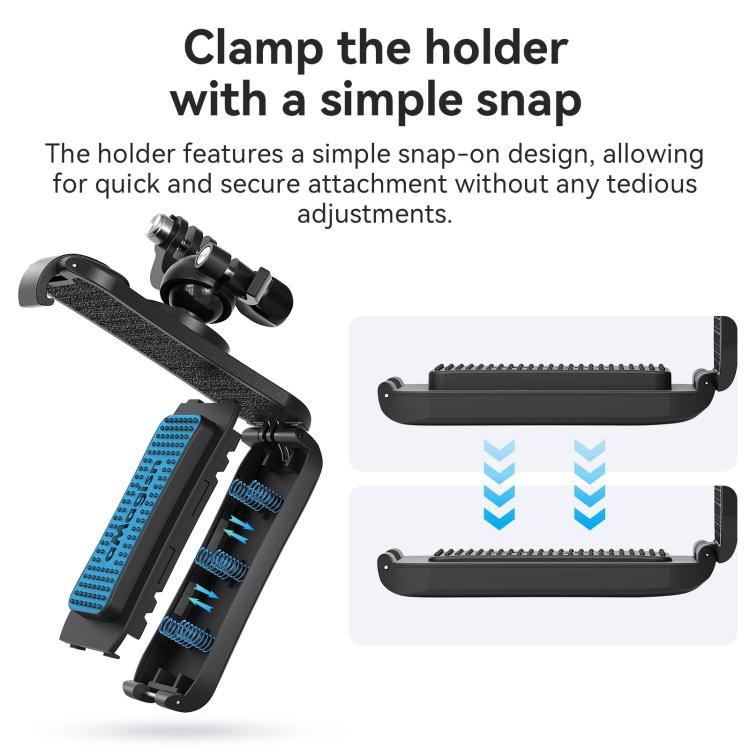 aMagisn 360-degree Rotation Ball Head Backpack Clip for Camera & Smartphone, Rotation Ball