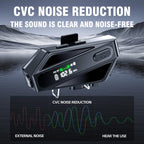 C6 IPX6 Waterproof LED Lighting Wireless Intercom Helmet Bluetooth Headset, Hard Mic, Soft Mic, Soft and Hard Mics