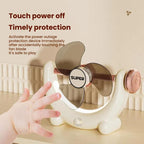Multifunctional Fan Light Sound Big Wind Power With Light Wall Mounted Long Life Desktop Small Ceiling Fan, Rechargeable Beige, Remote Control Beige, Rechargeable Blue, Remote Control Blue