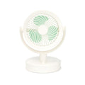 Desktop Fan Outdoor Student Office Portable Rechargeable USB Tabletop Small Fan, Without Light (White), Without Light (Khaki), With Light (White), With Light (Khaki)