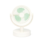 Desktop Fan Outdoor Student Office Portable Rechargeable USB Tabletop Small Fan, Without Light (White), Without Light (Khaki), With Light (White), With Light (Khaki)
