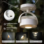Desktop Fan Outdoor Student Office Portable Rechargeable USB Tabletop Small Fan, Without Light (White), Without Light (Khaki), With Light (White), With Light (Khaki)