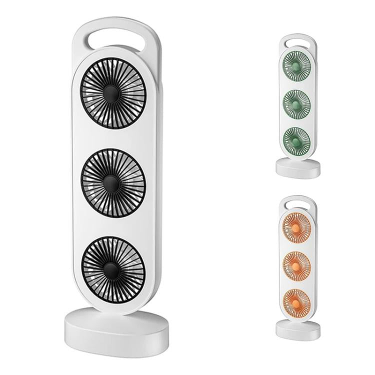 Simple Triple Turbine Design Fan Large Wind Desktop USB Charging Portable Home Outdoor Dormitory Fan