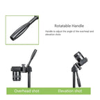 YUNTENG VCT-608 Adjustable Camera Tripod 11.8-25.4 Inch With 360 Degree Rotating 3-Way Pan Head & Gravity Hook