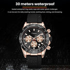 Dulunwe 30m Waterproof Luminous Fully Automatic Mechanical Watch