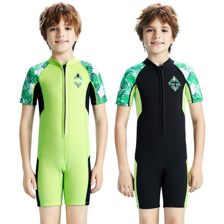 DIVE & SAIL 2.5MM Children Warm Wetsuit Short Sleeve One-piece Thickened Swimsuit, S, M, L, XL, XXL