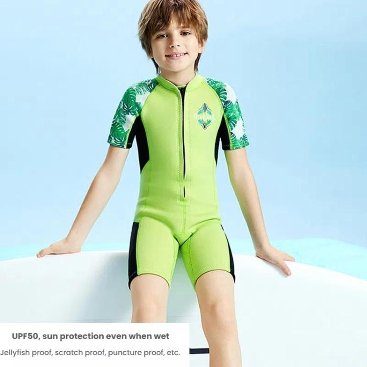 DIVE & SAIL 2.5MM Children Warm Wetsuit Short Sleeve One-piece Thickened Swimsuit, S, M, L, XL, XXL