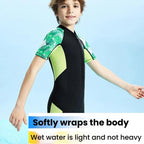 DIVE & SAIL 2.5MM Children Warm Wetsuit Short Sleeve One-piece Thickened Swimsuit, S, M, L, XL, XXL