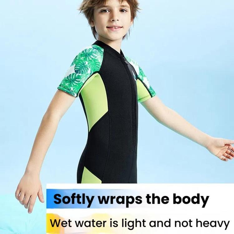 DIVE & SAIL 2.5MM Children Warm Wetsuit Short Sleeve One-piece Thickened Swimsuit, S, M, L, XL, XXL