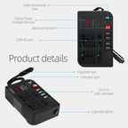 300W Car Inverter DC 12V To AC 220V Car Laptop USB Charging Universal Converter Power Adapter, E8982