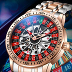 Dulunwe 6061A 30m Waterproof Rotating Dial Mechanical Watch, Rose Gold Steel Strap, Black Steel Strap, White Steel Strap, Rose Gold Red Silicone, White Silicone, Black Silicone, Black Two-color Strap, Rose Gold Two-color Strap, White Two-color Strap