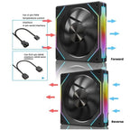 4RS 12cm Computer  Case Fan with Infinity Mirror ARGB Thermal Control & Ultra Quiet Cooling