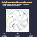 4RS 12cm Computer  Case Fan with Infinity Mirror ARGB Thermal Control & Ultra Quiet Cooling