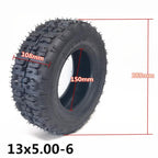 13 x 5.00-6 Beach Bike Thickened Anti-Skid Tire Accessories, Straight Nozzle Inner Tire, Curved Nozzle Inner Tire, Outer Tire, Straight Nozzle Inner And Outer Tire, Curved Nozzle Inner And Outer Tire