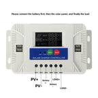 12V 24V Setup-Free Color Screen Luminous Display Solar Controller PV Solar Charge Controller, 10A, 20A, 30A, 40A, 50A, 60A