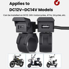 WUPP 2 in 1 QC3.0 Waterproof PD Fast Charging Motorcycle Mobile Phone USB Charger, CS-1849D1