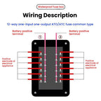 One In And One Out 12-Way Fuse Box LED Indicator With Sticker, ZH-1704B2
