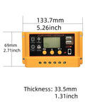 12V 24V Solar Controller PV Solar Charge Controller With LCD Display, 10A, 20A, 30A