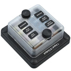 6-Way Waterproof Fuse Box With LED Indicator And Sticker, ZH-1704A1