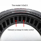 9.5 Inch Electrical Scooter Pneumatic Free Tires 9.5 x 2.50 Off-Road Skeleton Solid Tire, Black, Red, Blue, Yellow