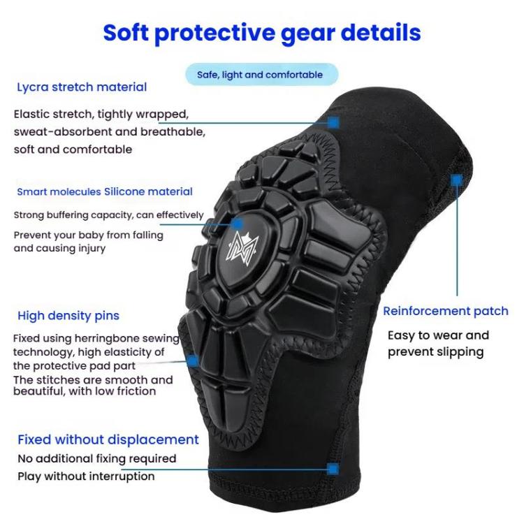 MEROCA Children Balance Bike Cover Roller Skate Bike Protective Set, Kneepads+Elbow Pads, 1pair Elbow Pads, 1pair Kneepads