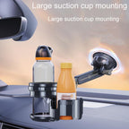 Car Multifunctional Water Cup Holder Auto Large Suction Cup Mounted Drink Rack, Long Rod Gray, Long Rod Green, Short Rod Gray, Short Rod Green