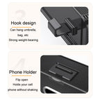 Car Seat Back Multifunctional Storage Box Pouch Phone Holder, Carbon Fiber Pattern, Black Leather, Brown Leather, Beige Leather