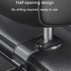 Car Seat Back Multifunctional Storage Box Pouch Phone Holder, Carbon Fiber Pattern, Black Leather, Brown Leather, Beige Leather