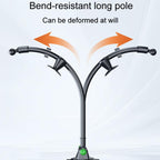 Extended Bendable Hose Car Phone Holder Windshield Dashboard Large Suction Cup Navigation Bracket